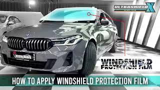 Installing Windshield Protection Film to BMW GT | UltrashieldX | The Detailing Mafia