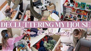 DECLUTTERING MY ENTIRE HOUSE! decluttering, organizing and cleaning | whole house declutter 2024