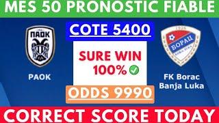 PRONOSTIC FOOT:MES PRONOSTIC FOOTBALL AUJOURD'HUI (football prediction ) CORRECT SCORE|SCORE EXACT