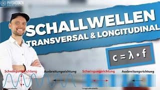 Schallwellen longitudinal und transversal || Physik für Mediziner || Physik Grundlagen