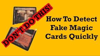 Detect Magic the Gathering Counterfeits Quickly and Reliably