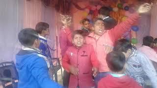 Gahilo boys dance during sarswati puja