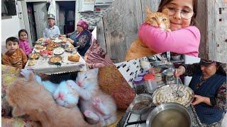 İftar yemeği Baklava yapımı yavru kediler köyde hayat günlük vlog