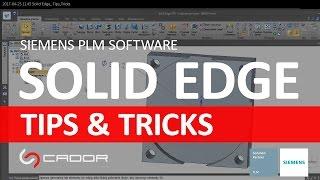 Webinar: Solid Edge  - Tips Tricks