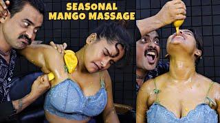 Hot Girl Seasonal Mango Massage | Face, Neck & Body Massage by Juicy Mango | Neck Cracking | ASMR