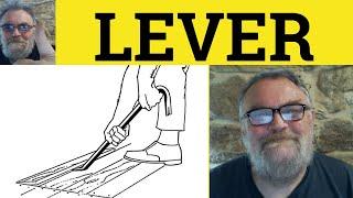  Lever Meaning - Lever Examples - Lever Definition - Lever Defined - Lever