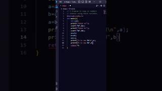 C program to swap to numbers without using third variable #shorts #ytshorts #coding #cprogramming