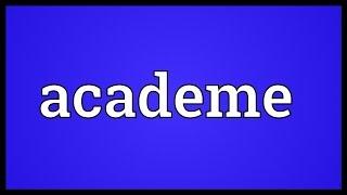 Academe Meaning