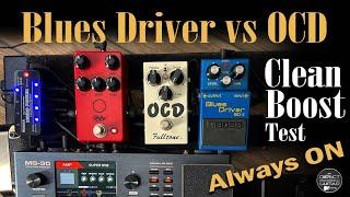 Always ON OVERDRIVE Boss BD-2 vs OCD as CLEAN BOOST - Nux MG30 External Pedals Send Return