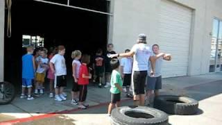 Kids Tire Flipping