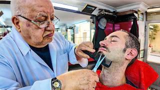 74 Years Old Turkish Master Barber [ASMR] - Istanbul 