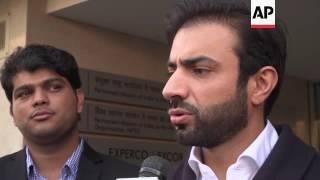 Bugti speaks outside Indian consulate in Geneva