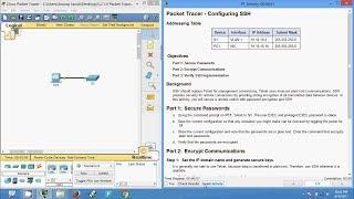 5.2.1.4 Packet Tracer - Configuring SSH