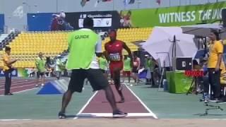 Un athlète aveugle et qui fait du saut en longueur -  Handisport 2015