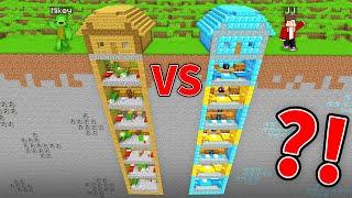 Mikey Poor vs JJ Rich Skyscraper Under The House in Minecraft (Maizen)