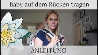 Manduca Rückentrage / auf dem Rücken - Anleitung in nur 4min!