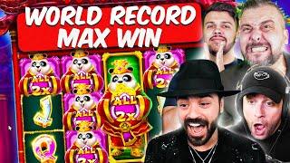 FAT PANDA MAX WIN: TOP 5 WORLD RECORD BIG CASINO WIN (Roshtein, Watchgamestv, ClassyBeef)