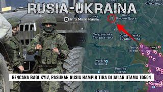 TENTARA RUSIA MAJU KE DESA VOZDVIZHENKA MENUJU JALAN RAYA T-0504