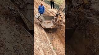 The process of building a canal for water drainage
