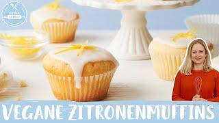 Vegane Zitronenmuffins |  das beste Muffinrezept mit Zitronen | Einfach Backen