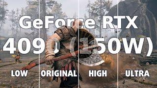 NVIDIA GeForce RTX 4090 [Laptop, 150W] - God Of War gameplay benchmarks (1080p)