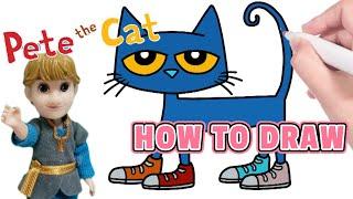 How To Draw Pete The Cat Easy | Draw so cute