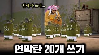 한 판에 연막탄 20개 이상을 쓰라고요? ㅋㅋㅋㅋㅋ (배그)