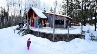 Young Family Living in the Forest | OFF GRID in Canada's North