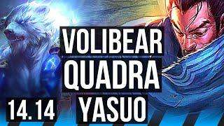 VOLIBEAR vs YASUO (MID) | Quadra, 7 solo kills, 46k DMG, Legendary, 22/4/8 | TR Grandmaster | 14.14