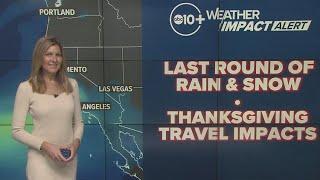 California Weather | Atmospheric River impacting Thanksgiving holiday travel