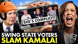 MSNBC in PANIC, Tries To CUT FEED as Swing-State Voters DESTROY Kamala On-Air | 'She Abused Biden!'