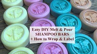 Simple DIY  - How to Make Melt & Pour SHAMPOO Bars + Wrapping & Labels | Ellen Ruth Soap