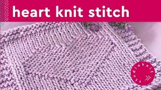 Heart Square Pattern Knitting Pattern for Beginners