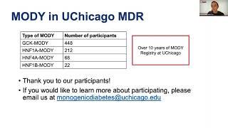 University of Chicago Monogenic Diabetes: MODY EVENING