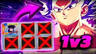 Can ULTRA INSTINCT Goku 1v3 ANYONE In PvP?? (Dragon Ball LEGENDS)