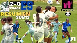 México SUB15 Femenil vs EL Salvador SUB15  Femenil | RESUMEN 5.8.2024 campeonato de la concacaf |J1