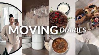 MOVING VLOG: fridge restock, first grocery haul & my beige kitchen aesthetic