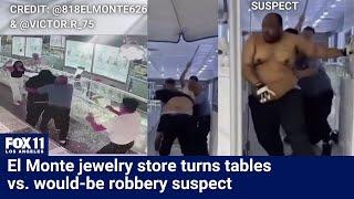 Would-be California jewelry store robber gets beat with stick, loses shirt