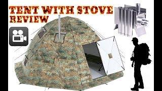 Tent with Stove Jack (Pipe Hole, Pipe Vent) - Winter Camping Tent with Wood Stove!