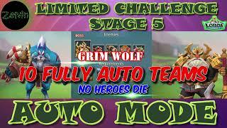 Grim Wolf Limited Challenge Stage 5 | Bloodlust Stage 5 (10 Fully Auto Teams) | Winds of Insight