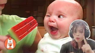 If you LAUGH you LOSE  Bebés Hambrientos Reaccionan a Los Alimentos   || Espanol Funniest Videos
