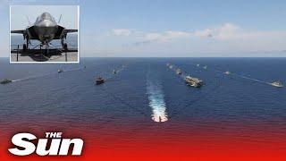 HMS Elizabeth leads 19 NATO warships in Black Sea show of strength to Putin