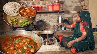 Gujarat Village Traditional Dinner Cooking  | Dum Aloo | Indian Village Routine Life