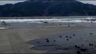 Tsunami hits Rias Harbour, Miyako City March 11, 2011 (Higher Quality)