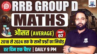 Railway Maths AVERAGE -2 Questions | RRB Group D Maths Pyq's | 2018- 2024 में पूछें गये Questions