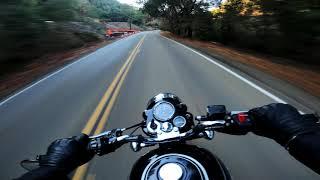 Royal Enfield Bullet 500 ripping around Palomares Rd [RAW Sound]