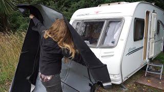 Attempting To Put On Caravan Cover! Start Road Trip