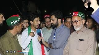 PTI Ahtijaaj near Motorway toll plaza Peshawar. Public spoke to  Maaz Broadcast