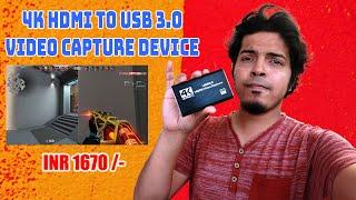 4K HDMI to USB 3.0 Video Capture Device For Live Stream | 4K HDMI Capture Card | EDID HDCP 2.2