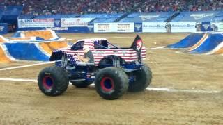 Rod Ryan Show wins wheelie competition Monster Jam Houston 2 12 2017